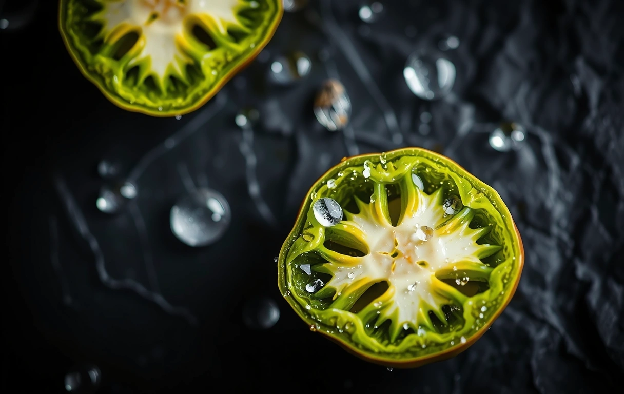 Mikroskopische Texturen von Gemüse